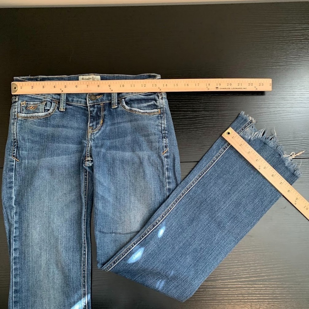 Vintage Y2K Abercrombie & Fitch Low Rise Flare Denim Jeans Women's 0 - Picture 14 of 15